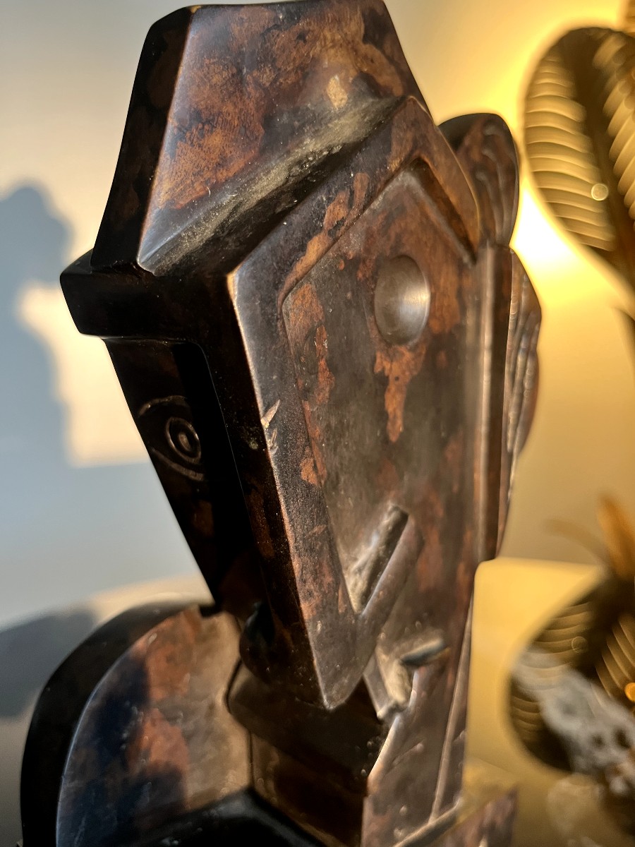 Jacques-Henri GUYOT (1946)  Femme Cubiste  Épreuve en Bronze-photo-3