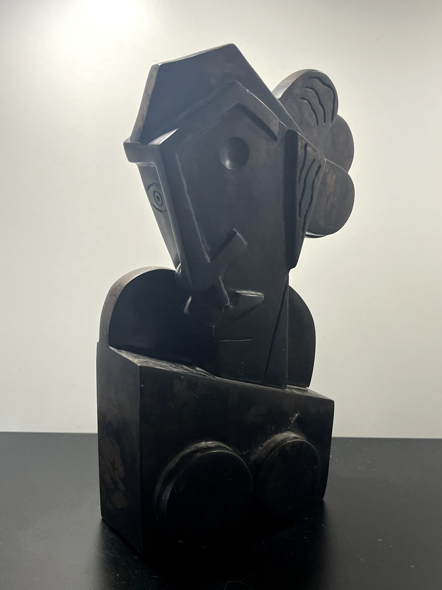 Jacques-Henri GUYOT (1946)  Femme Cubiste  Épreuve en Bronze-photo-6