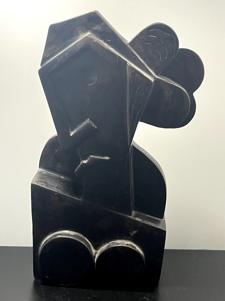 Jacques-Henri GUYOT (1946)  Femme Cubiste  Épreuve en Bronze-photo-8
