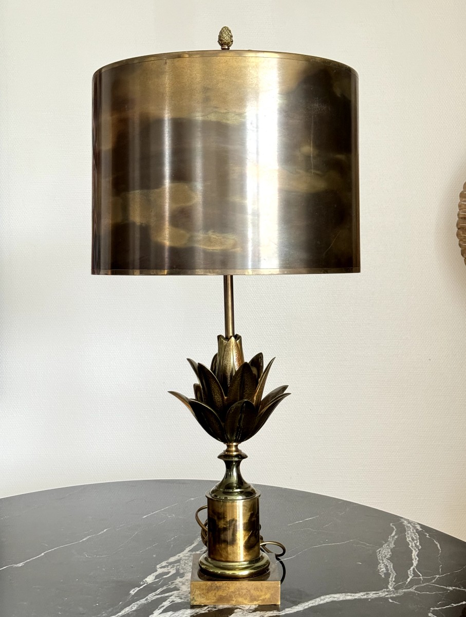 Maison CHARLES  Paire de lampes "LOTUS" France 1970 -photo-2