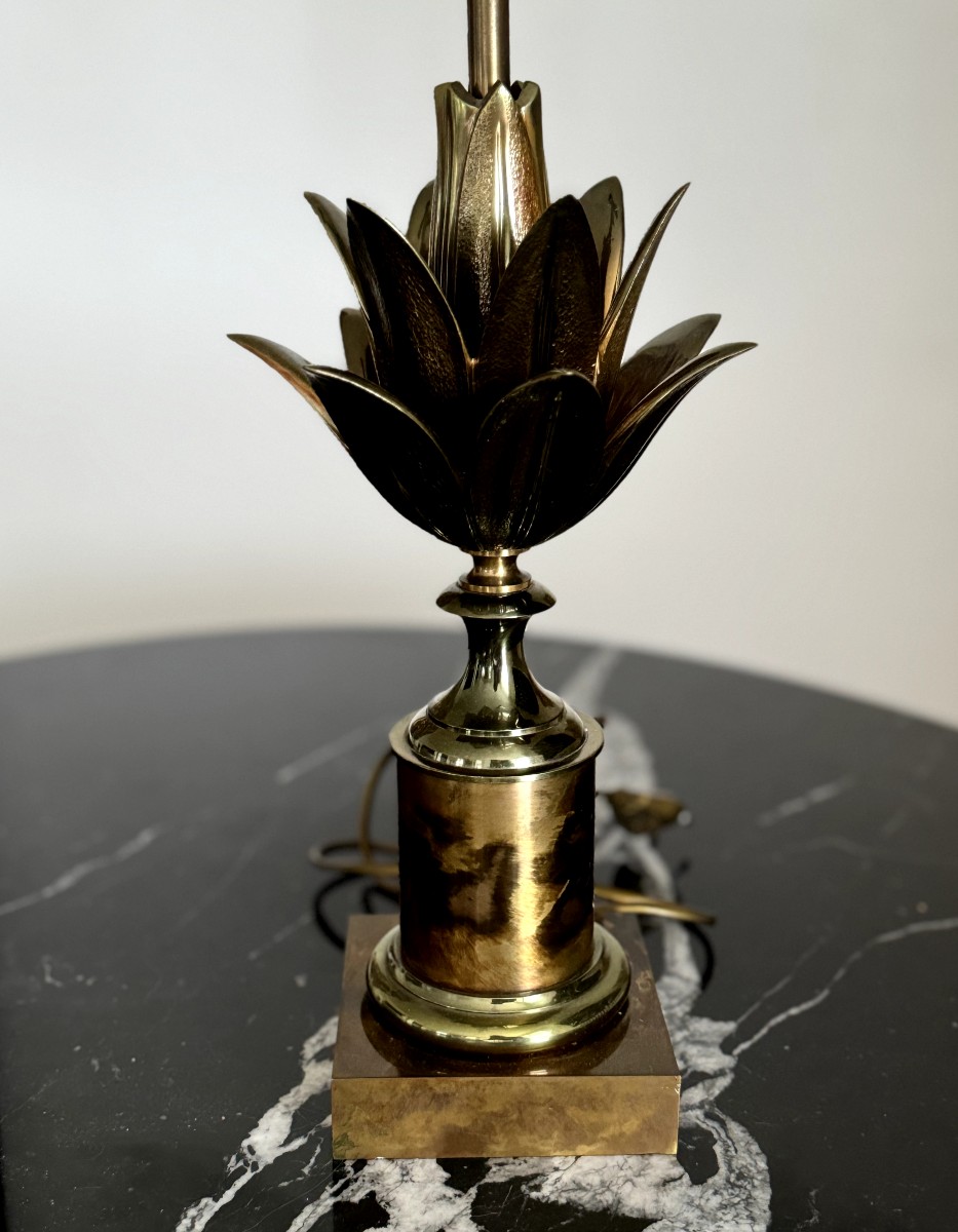 Maison CHARLES  Paire de lampes "LOTUS" France 1970 -photo-1