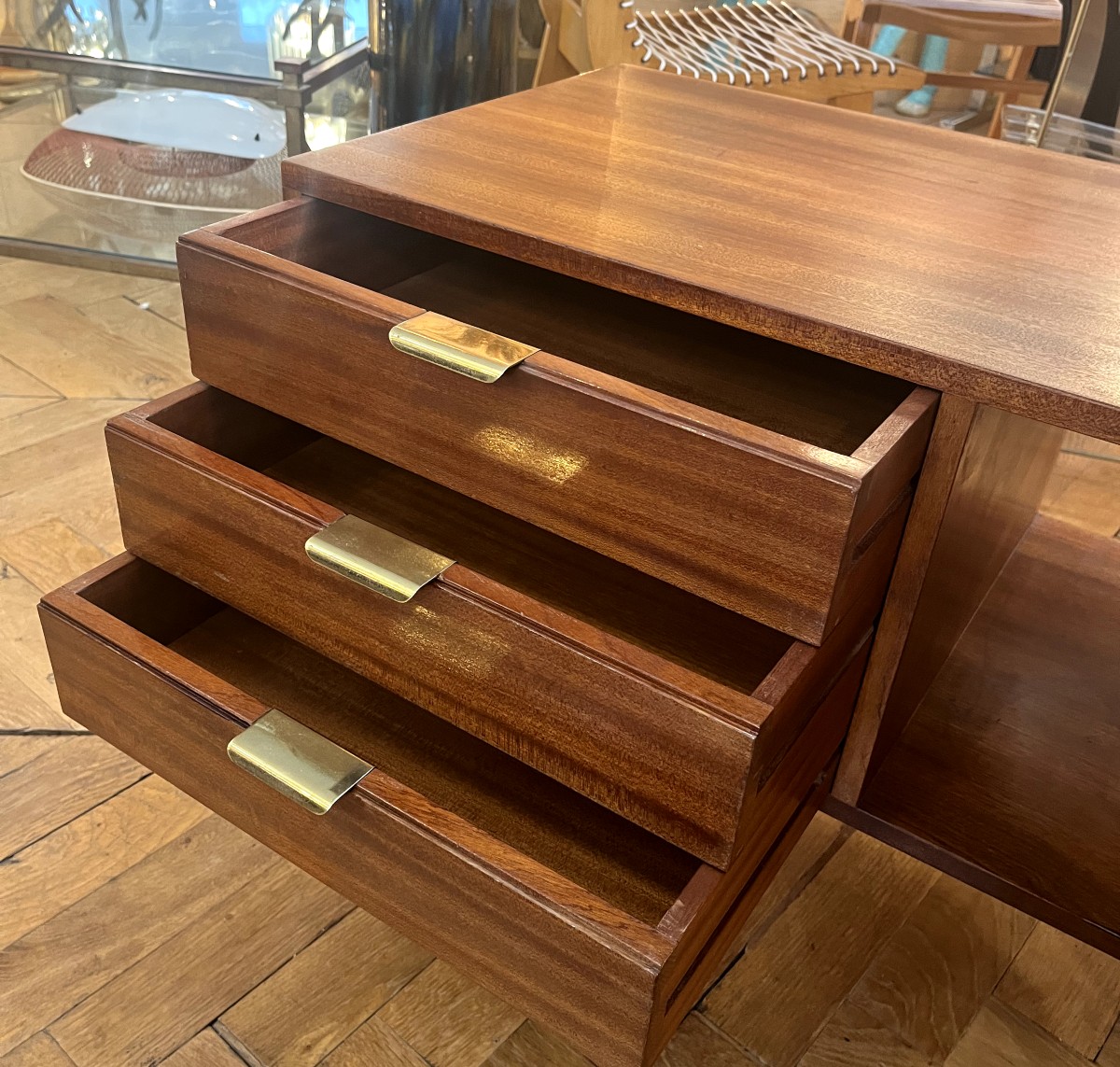 Osvaldo Borsani – Bureau modèle T95, 1ère édition Tecno, circa 1950-photo-5