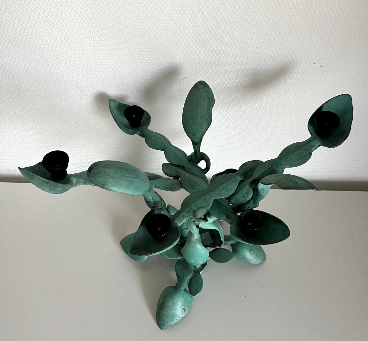 ARMAN Sculpteur Paire de Chandeliers aux cuillères - Bronze -photo-3