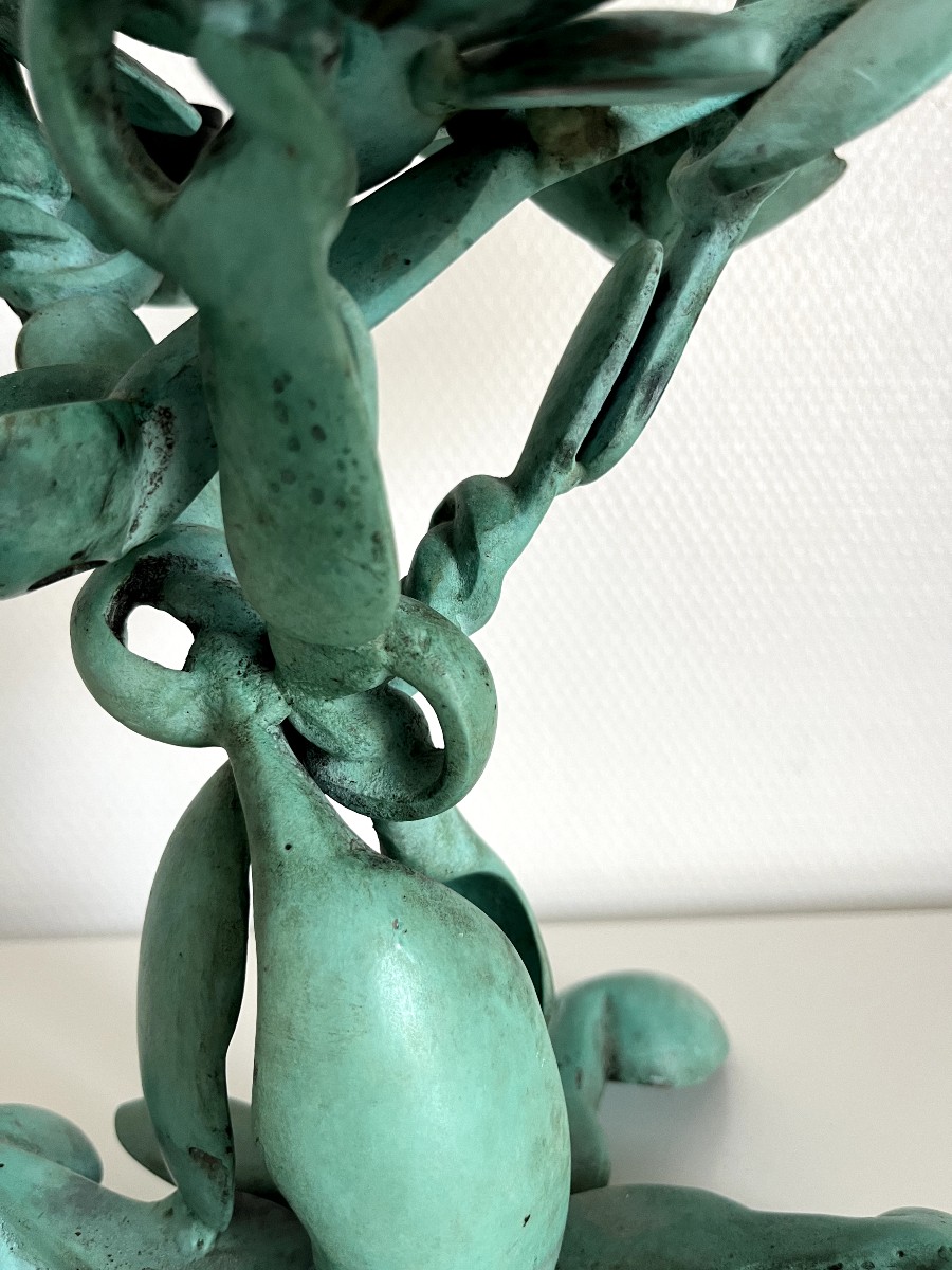 ARMAN Sculpteur Paire de Chandeliers aux cuillères - Bronze -photo-8