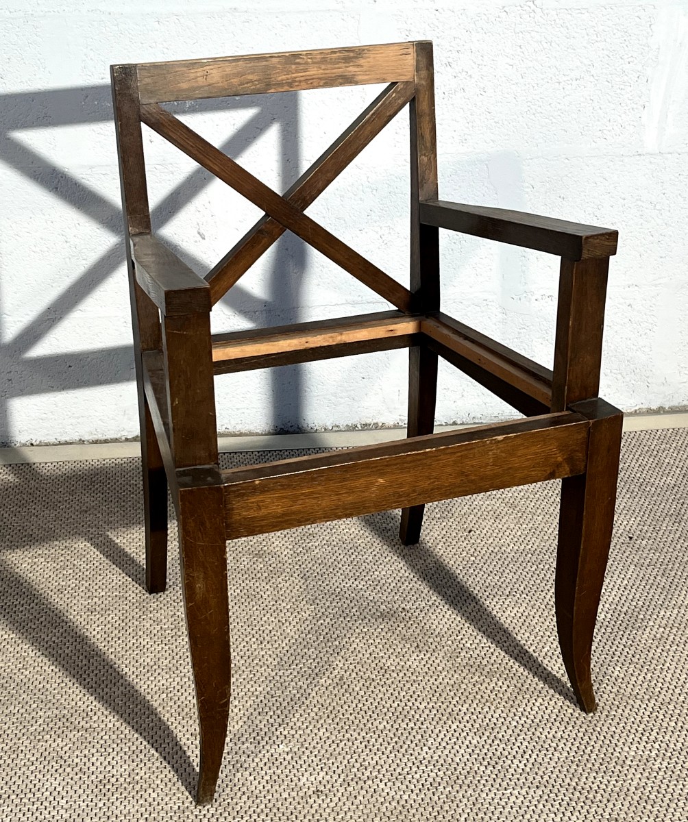 Fauteuil de l'ébéniste Lyonnais Francisque Chaleyssin (1872-1951)-photo-3