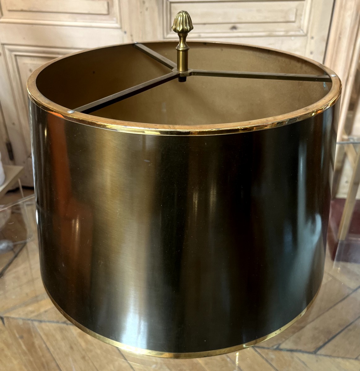 Maison Charles & Fils Egg Lamp, Bronze And Brass, France, 1970-photo-4