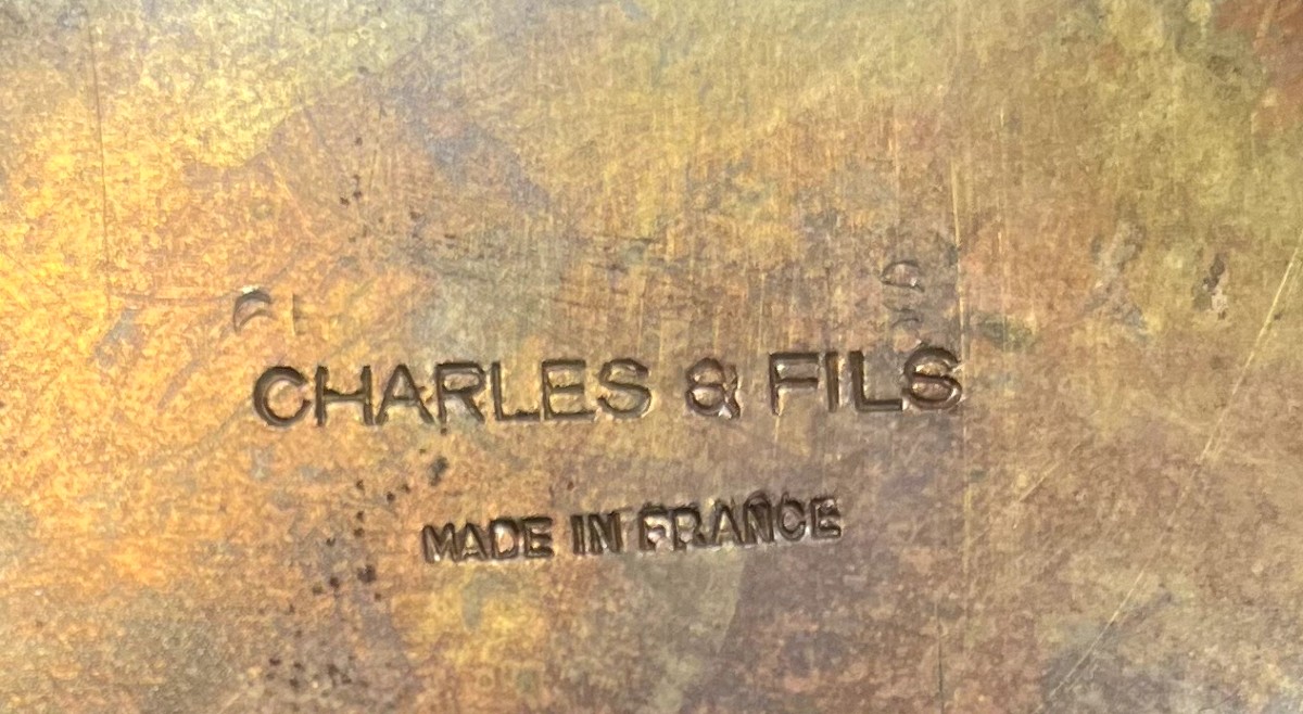 Maison Charles & Fils Egg Lamp, Bronze And Brass, France, 1970-photo-4