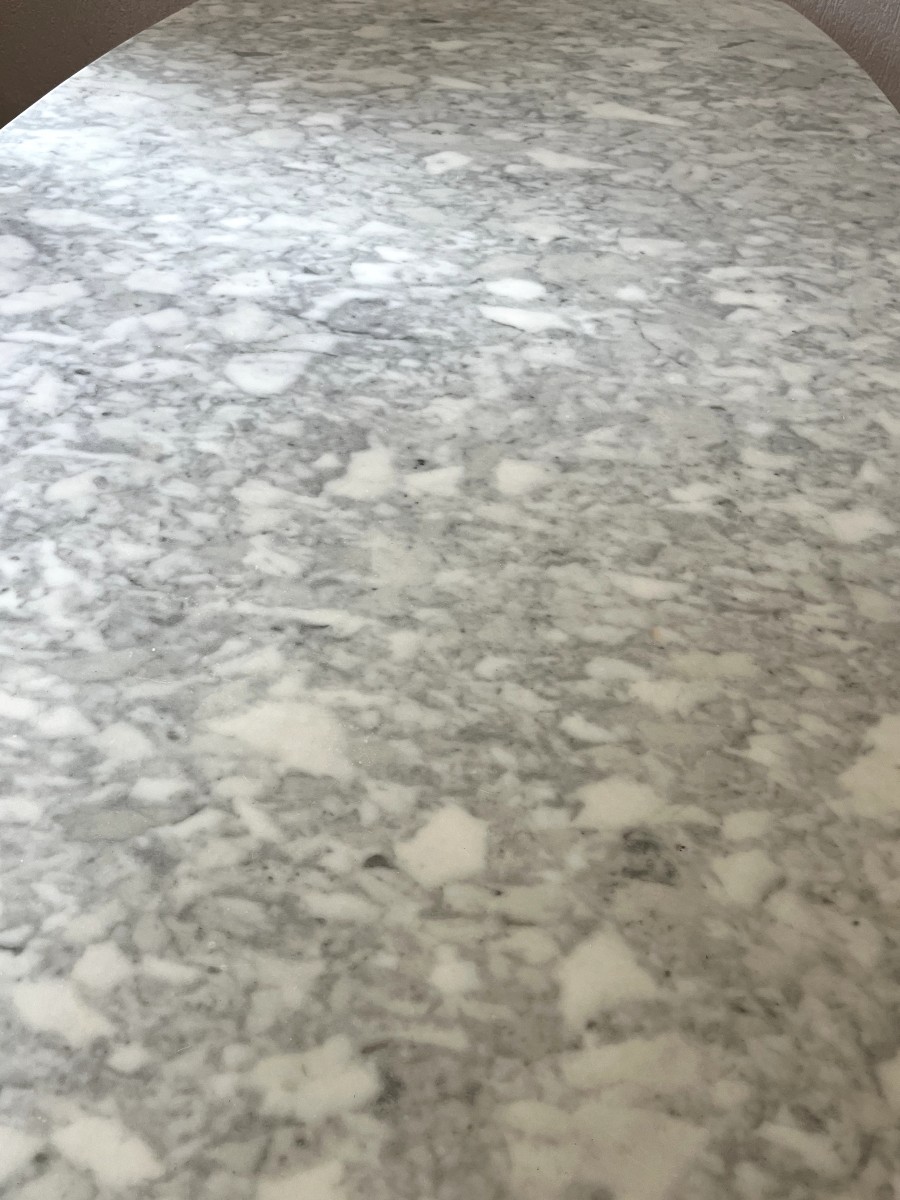 Table Ovale en Marbre de Vittorio INTROINI  Éditeur Fratelli Saporiti Italie 1970-photo-4