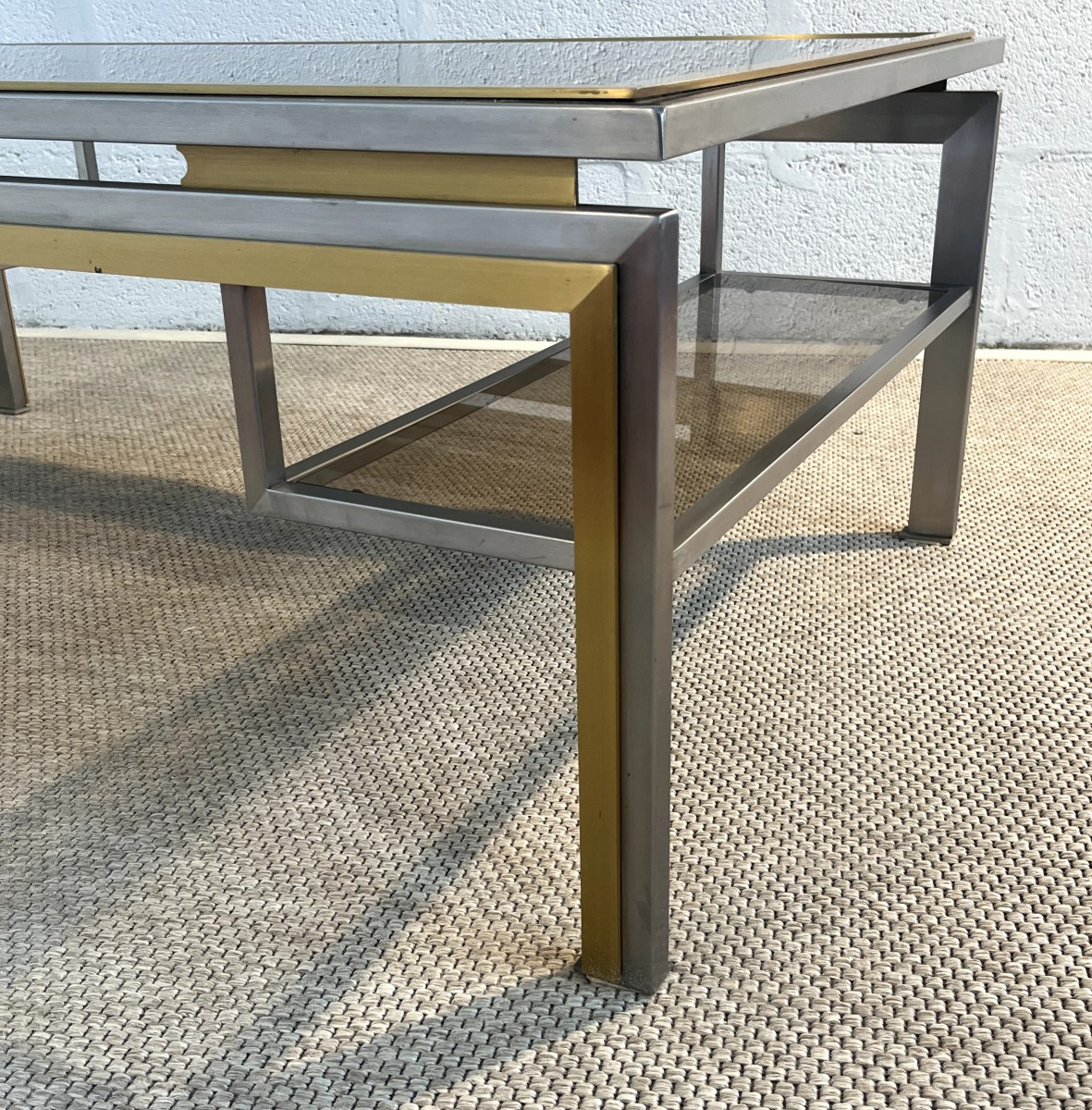 Table basse rectangulaire de Guy Lefèvre, éditée par la Maison Jansen.-photo-1