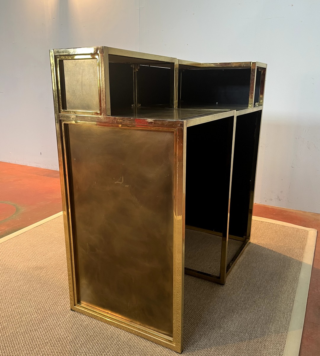 Maison JANSEN  Bar comptoir composé de deux modules France 1970-photo-3