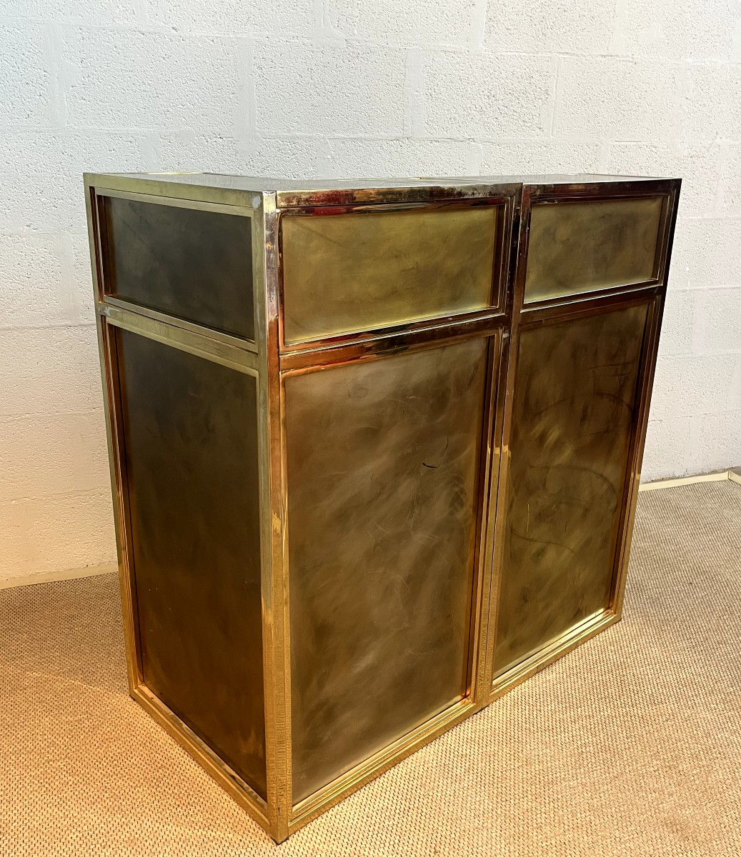 Maison JANSEN  Bar comptoir composé de deux modules France 1970