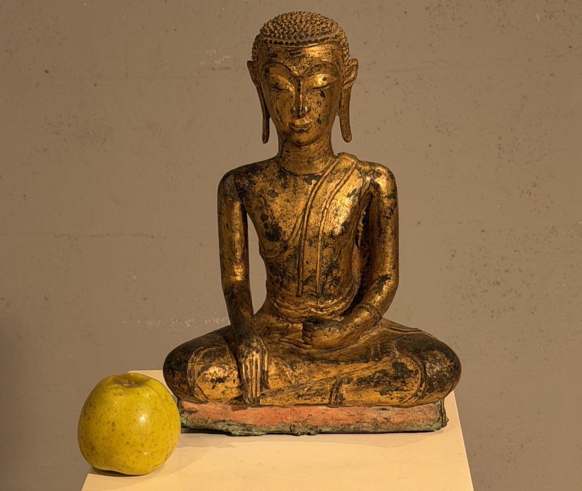 Gold-lacquered Bronze Buddha Thailand 17th Or 18th Century-photo-8
