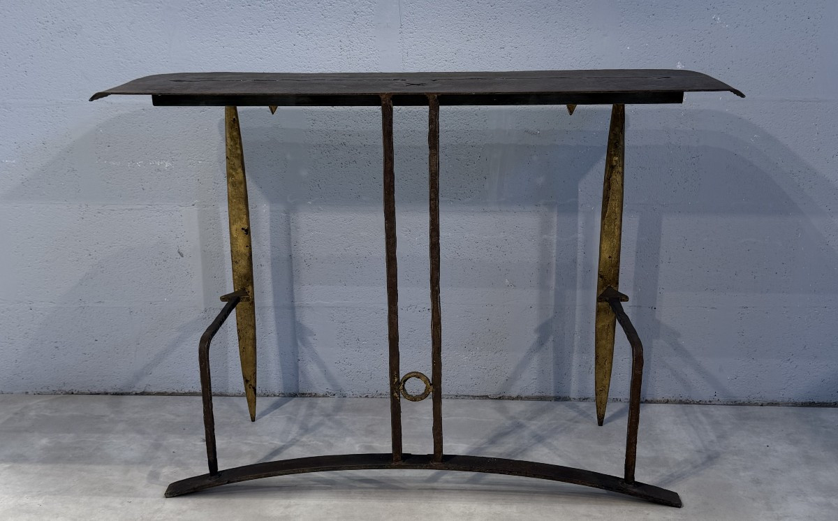 Jean-Jacques ARGUEYROLLES (1954)  Console brutaliste  France 1990-photo-4