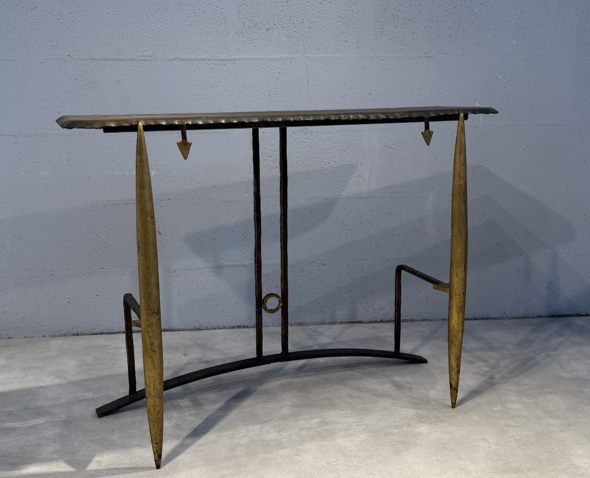 Jean-Jacques ARGUEYROLLES (1954)  Console brutaliste  France 1990