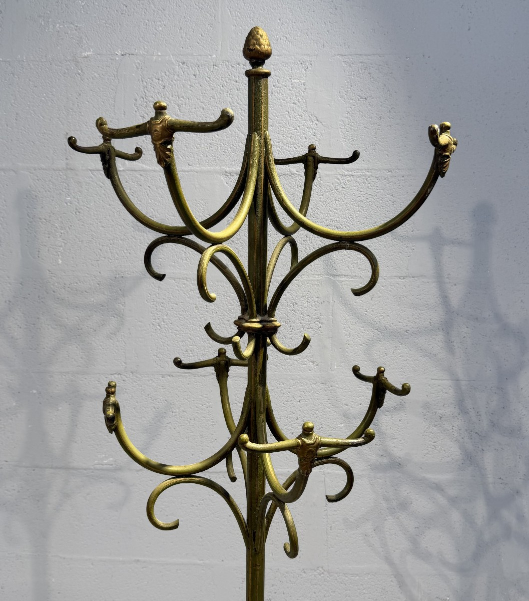 Wrought Iron Coat Stand With Openwork Decoration. Art Nouveau Period.-photo-2