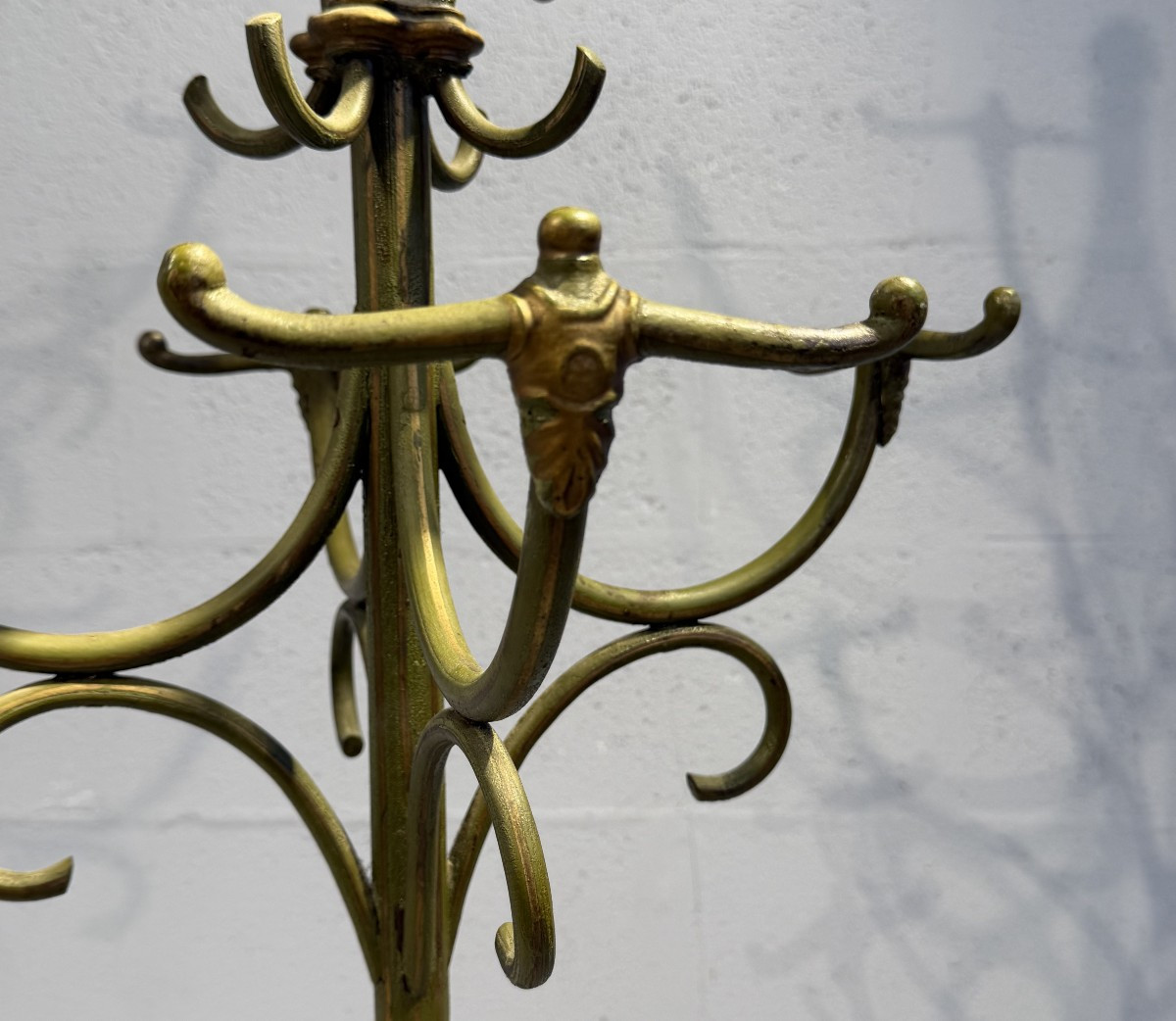 Wrought Iron Coat Stand With Openwork Decoration. Art Nouveau Period.-photo-3
