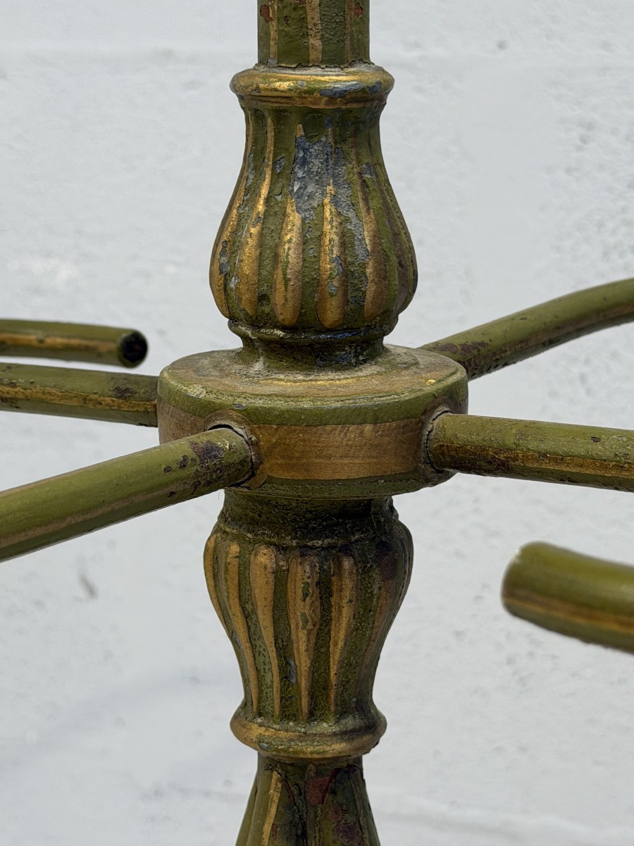 Wrought Iron Coat Stand With Openwork Decoration. Art Nouveau Period.-photo-4