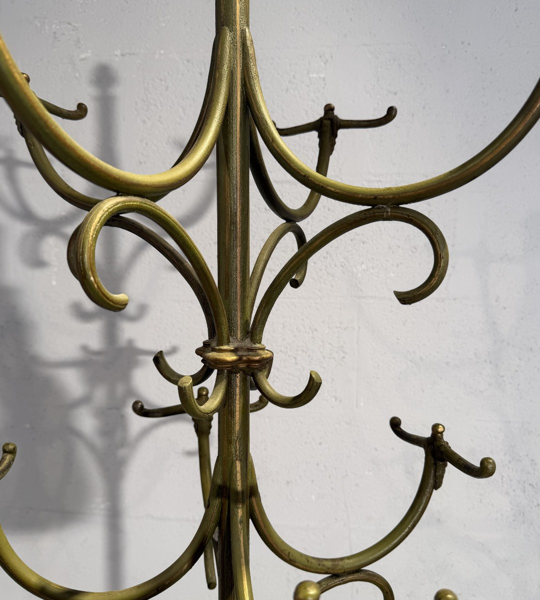 Wrought Iron Coat Stand With Openwork Decoration. Art Nouveau Period.-photo-6