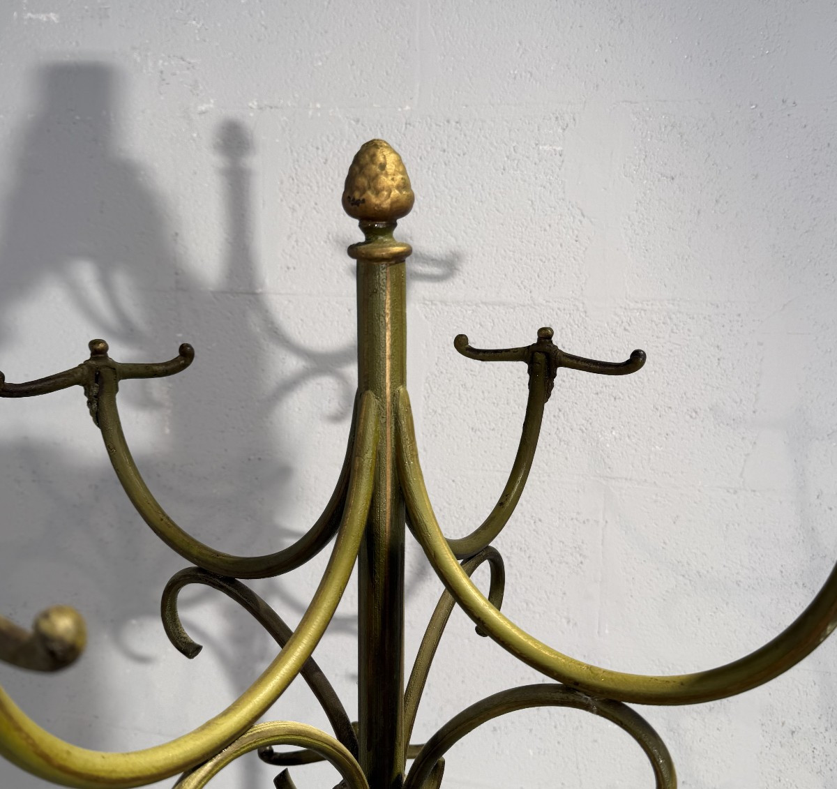 Wrought Iron Coat Stand With Openwork Decoration. Art Nouveau Period.-photo-7