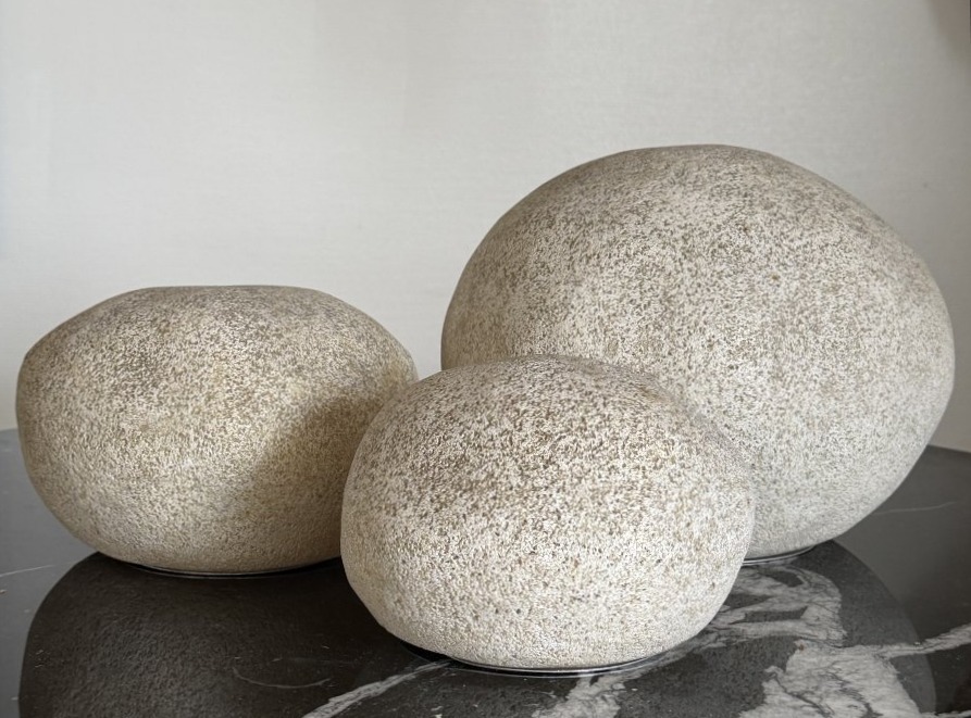 André Cazenave  Atelier A Publisher  Dora Model  Set Of Three “rock” Lamps -photo-4