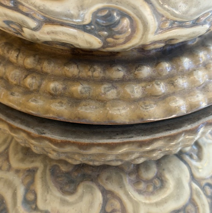 Vase boule en grès art déco de la manufacture Revernay à Digoin, France 1930-photo-1