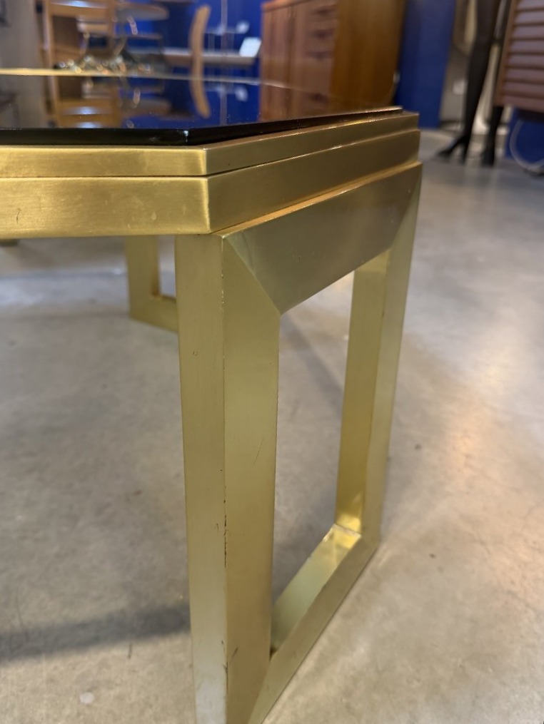 Octagonal Brass Coffee Table, Designed By Anna Nora-photo-1