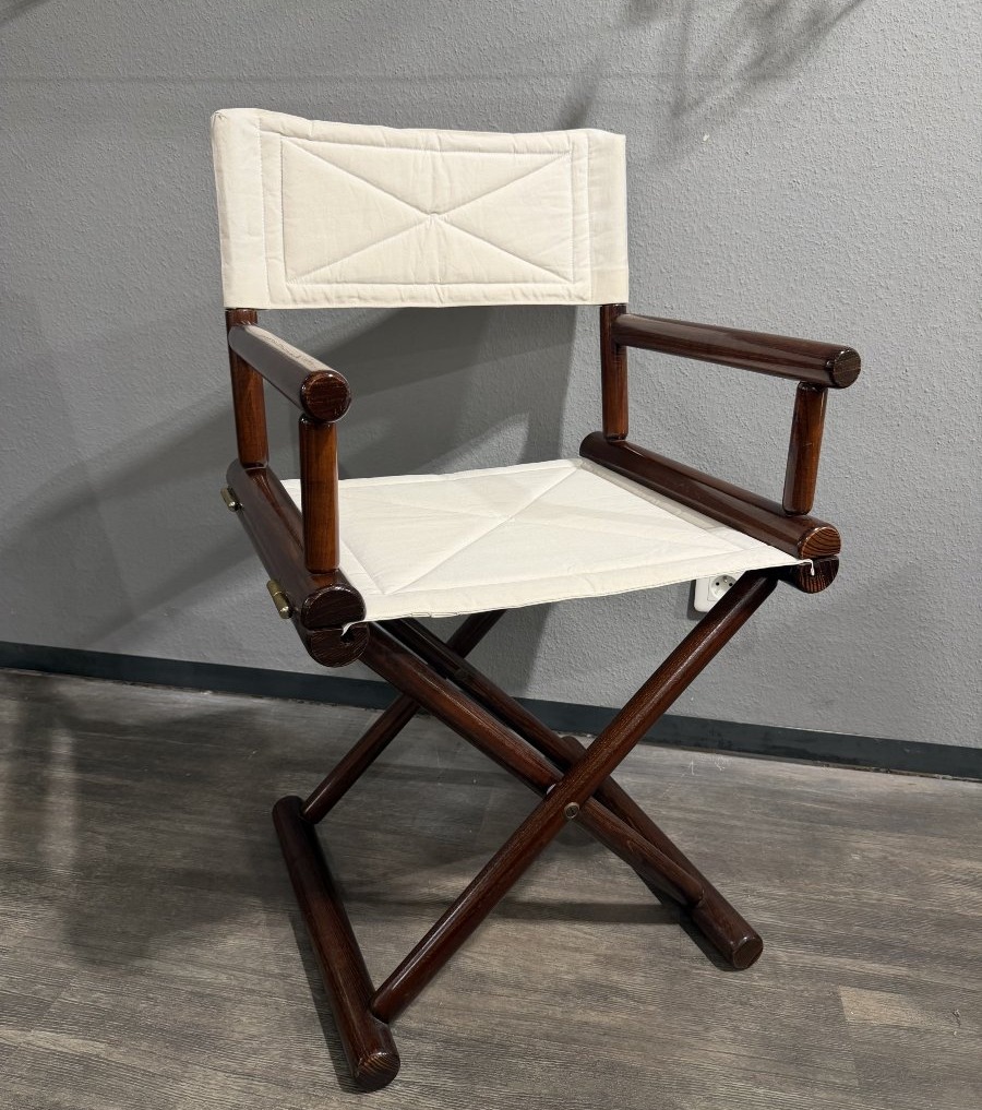 Pair Of Director's Chairs, Wood And Canvas-photo-4