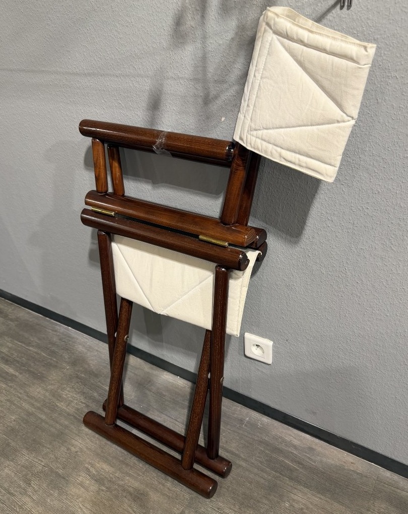 Pair Of Director's Chairs, Wood And Canvas-photo-6