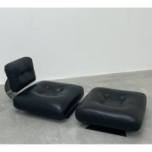 Oscar Niemeyer Lounge Chair + Ottoman Model Alta Bas On1ph For Mobilier International