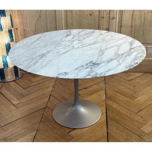 Table Tulip en marbre de 120 cm pour Knoll par Eero Saarinen Edition Limitée 50è Anniversaire
