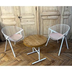 Paire de chaises KOBI by Alias + Table d’appoint BOMA by Kettal 