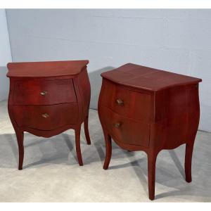 Ginger Brown (publisher) "saraya" Model Pair Of Curved Two-drawer Chests. France 2006