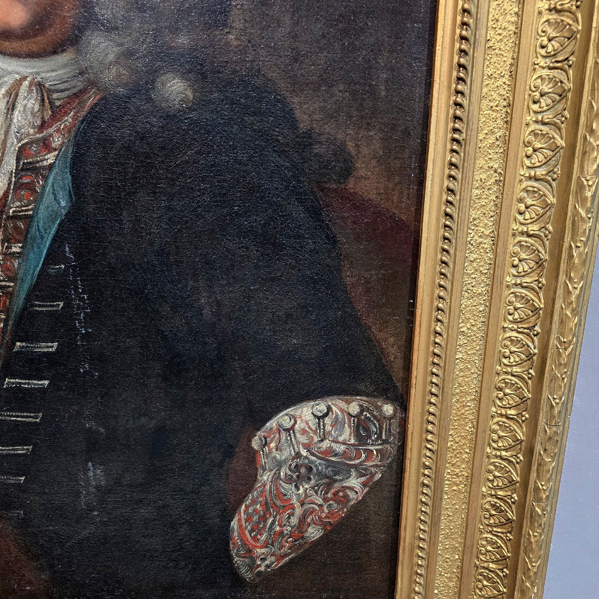 Antique Portrait Painting Of Sir Robert Walpole-photo-4