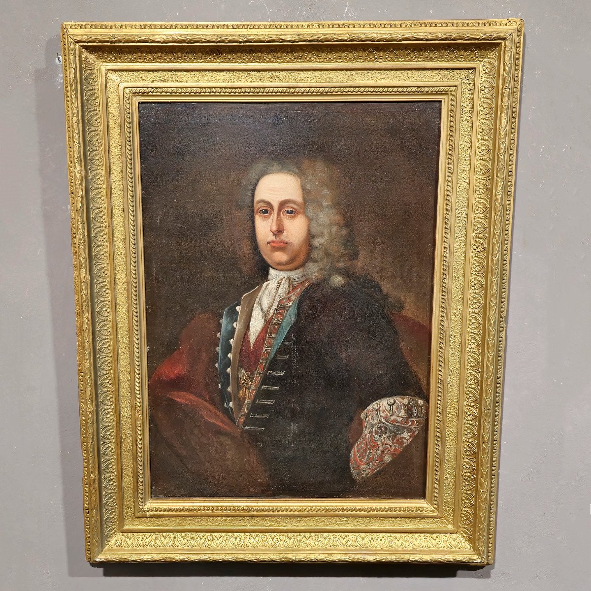 Antique Portrait Painting Of Sir Robert Walpole
