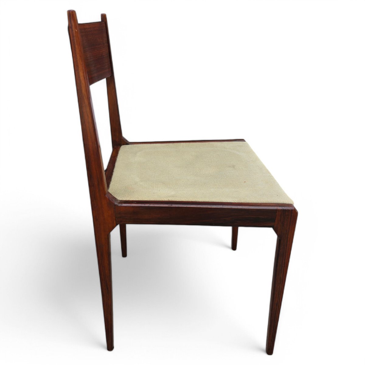 Sergio Mazza 4 Vintage Chairs 50s Rosewood Italian Design-photo-3