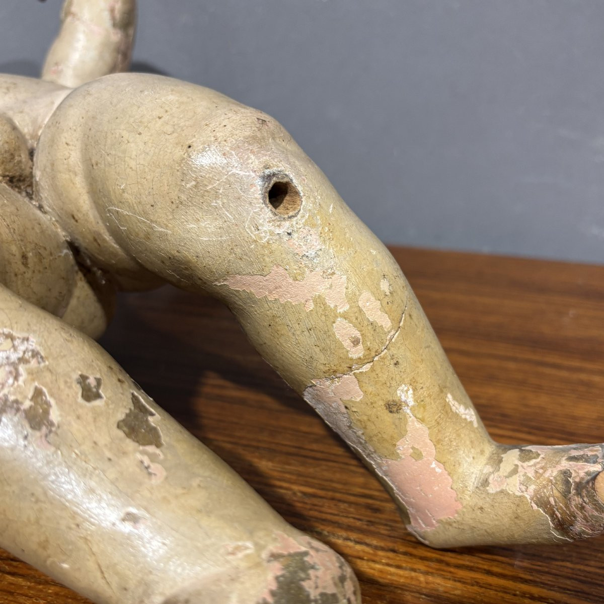 Sculpture En Bois Du XVIIIe Siècle l'Enfant Jésus Bénissant-photo-5