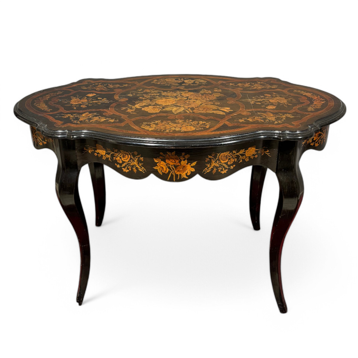 Ancient And Extraordinary Inlaid Writing Desk