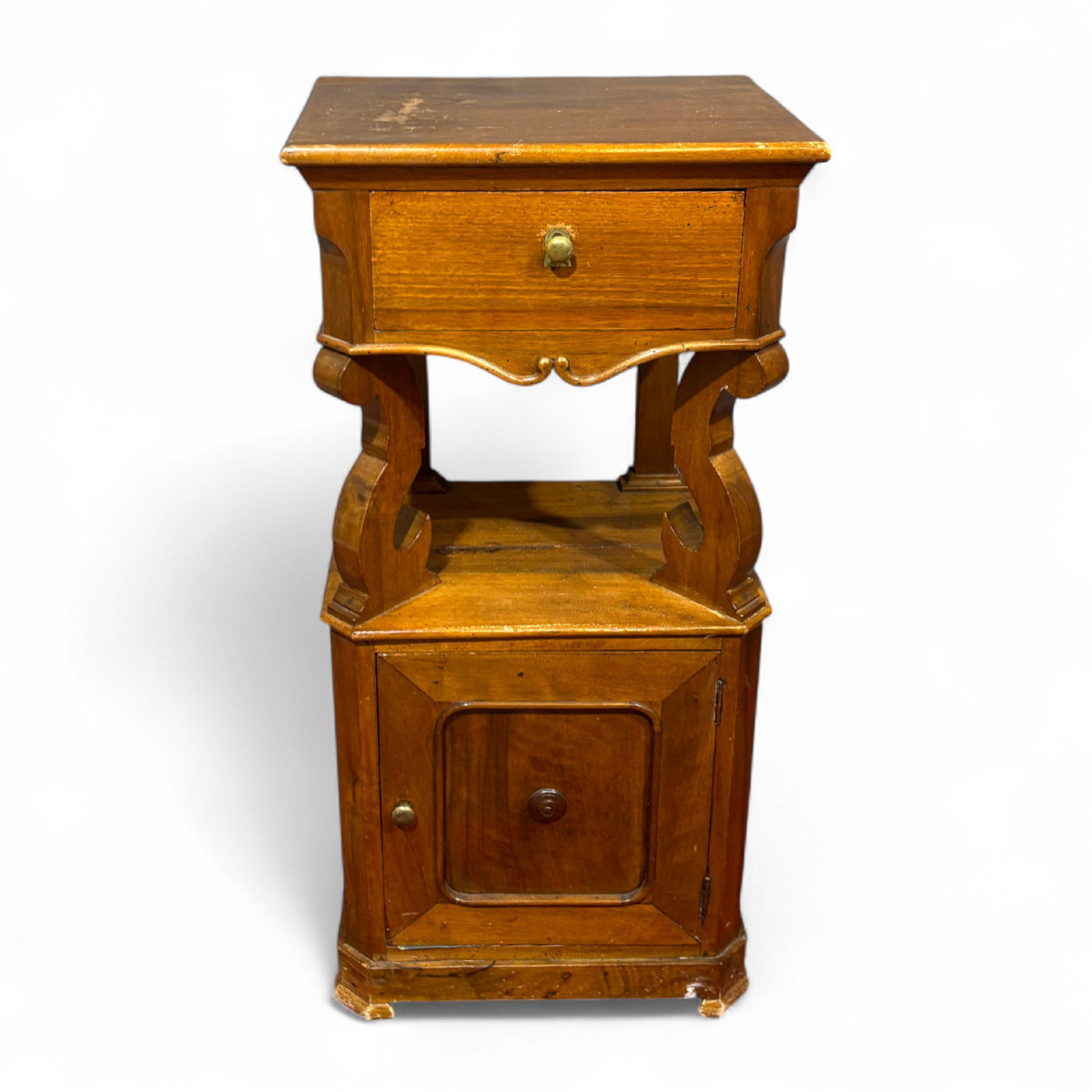 Elegant Late 19th Century Comma-shaped Bedside Table
