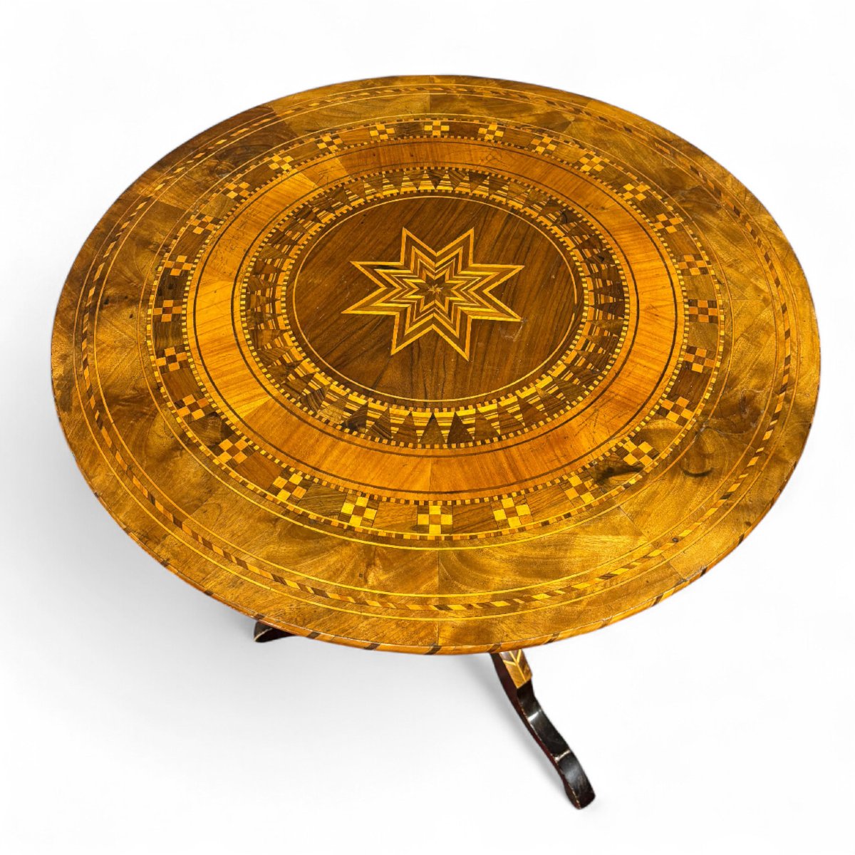 Antique Sorrento Inlaid Coffee Table-photo-5