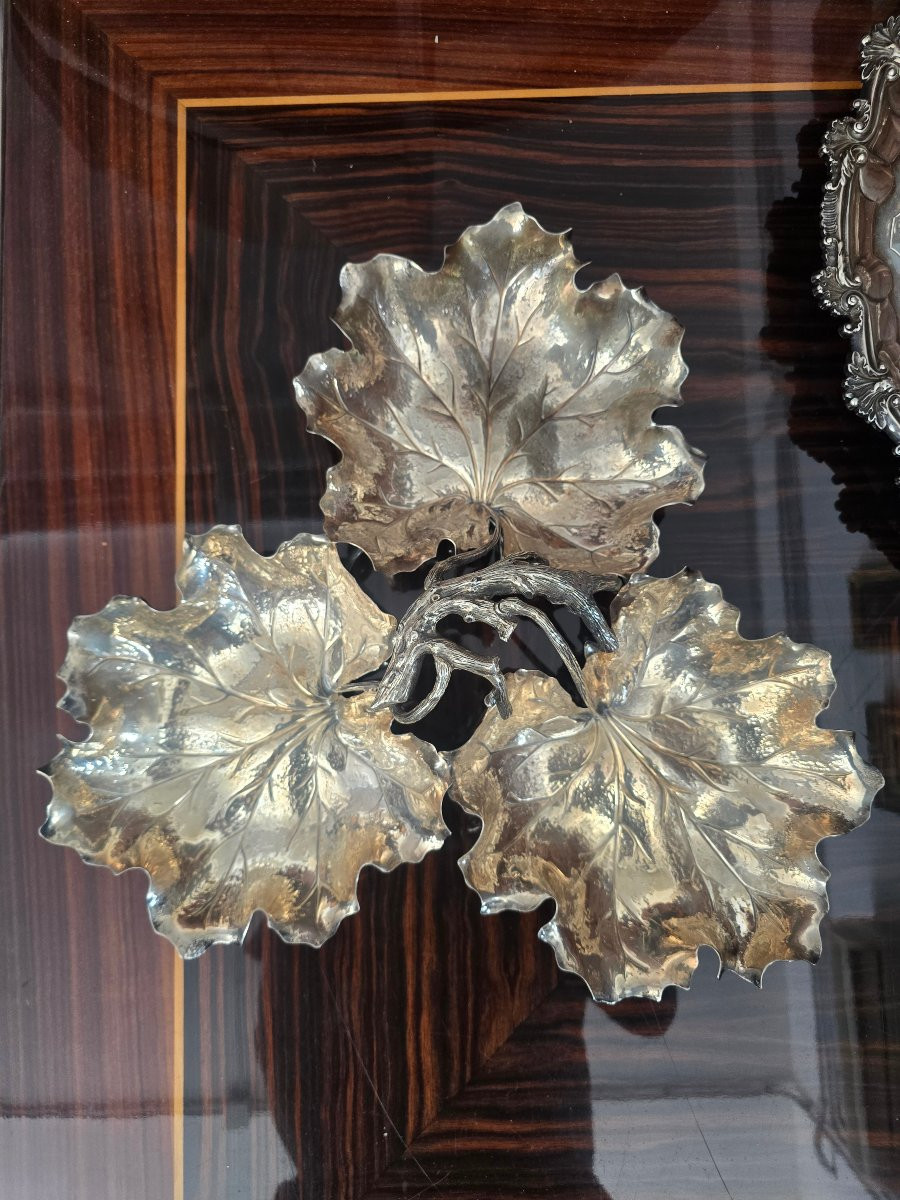 Buccellati 925 Silver Geranium Centerpiece, ø 43 Cm-photo-4