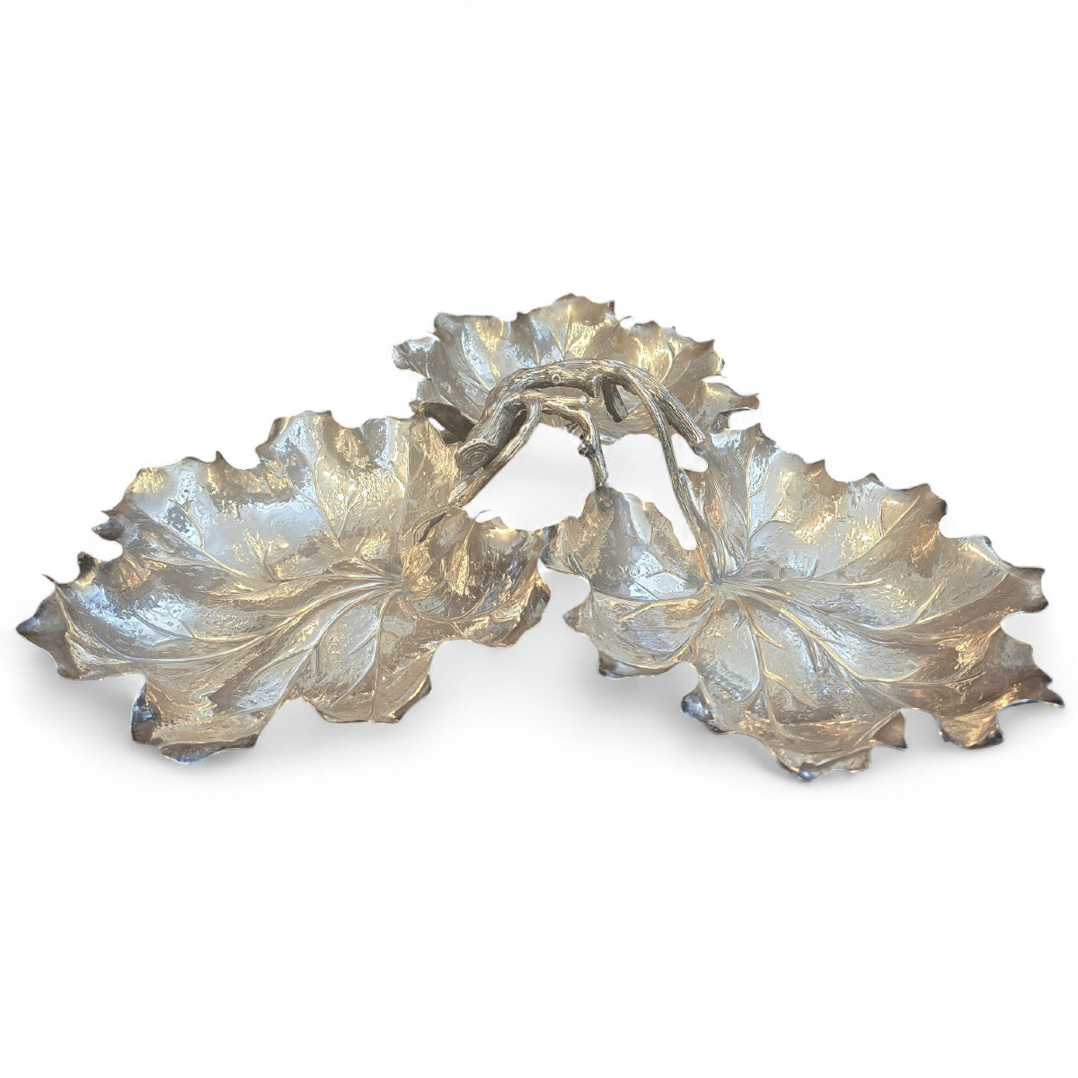Buccellati 925 Silver Geranium Centerpiece, ø 43 Cm