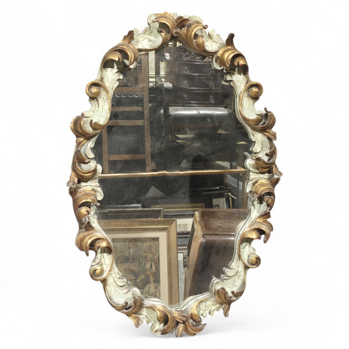 Paire de consoles avec miroirs de style baroque-photo-2