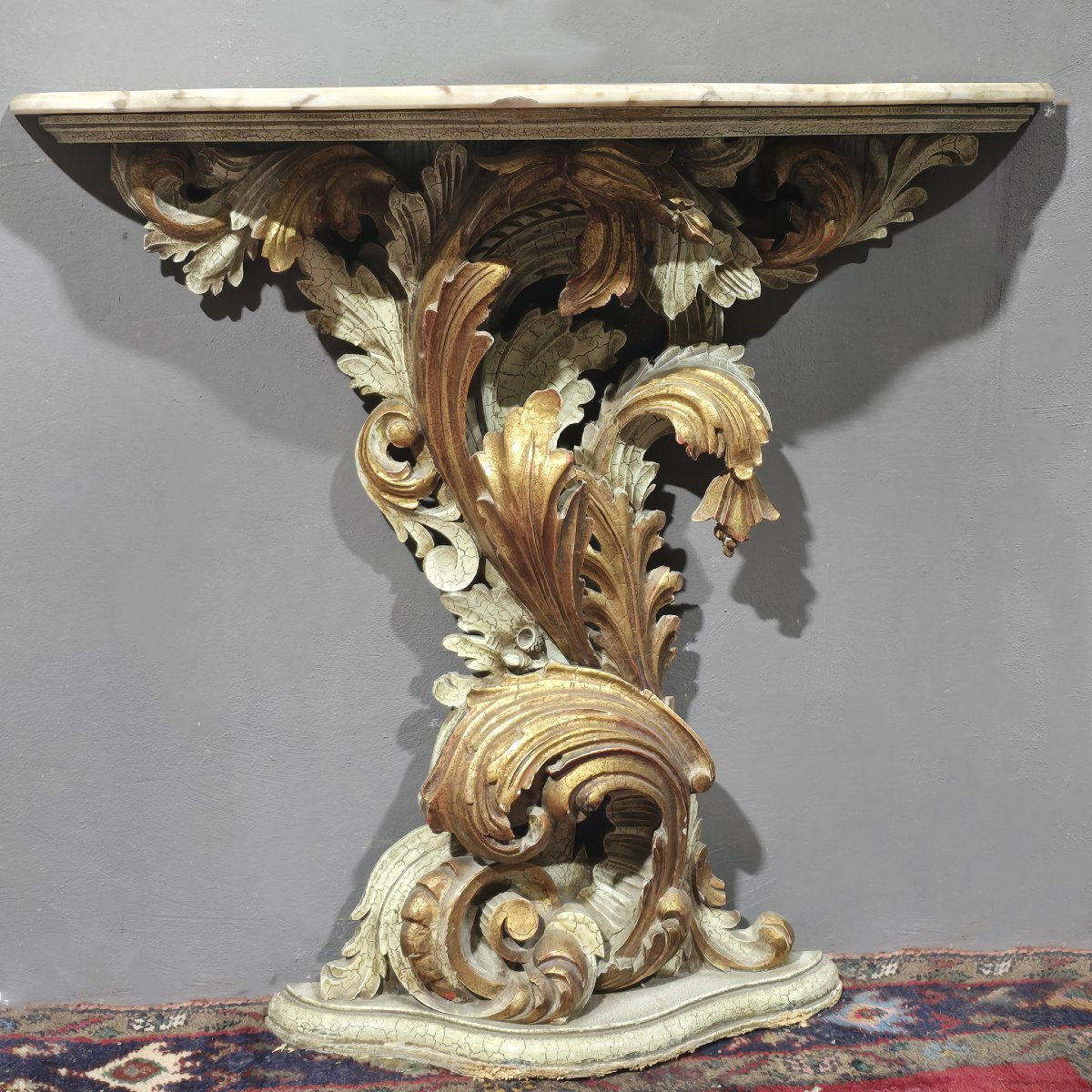 Paire de consoles avec miroirs de style baroque-photo-1