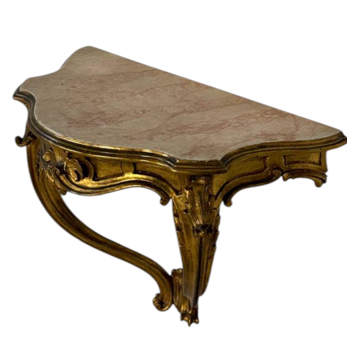 Console murale en bois doré-photo-4