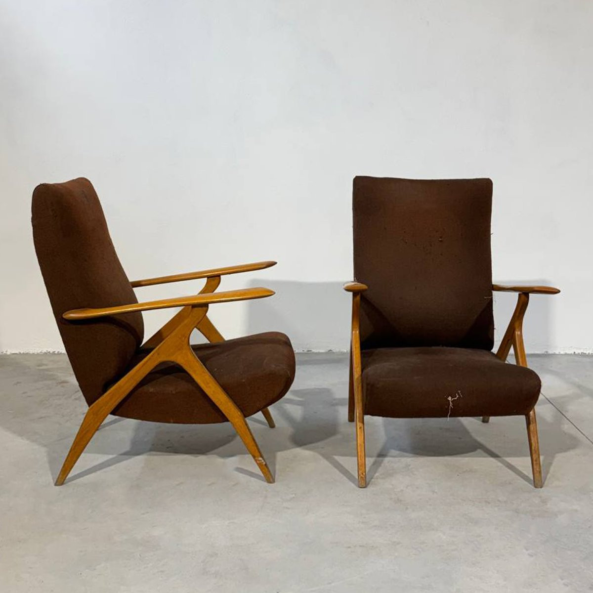 Pair Of Armchairs Attributed To Antonio Gorgone-photo-5