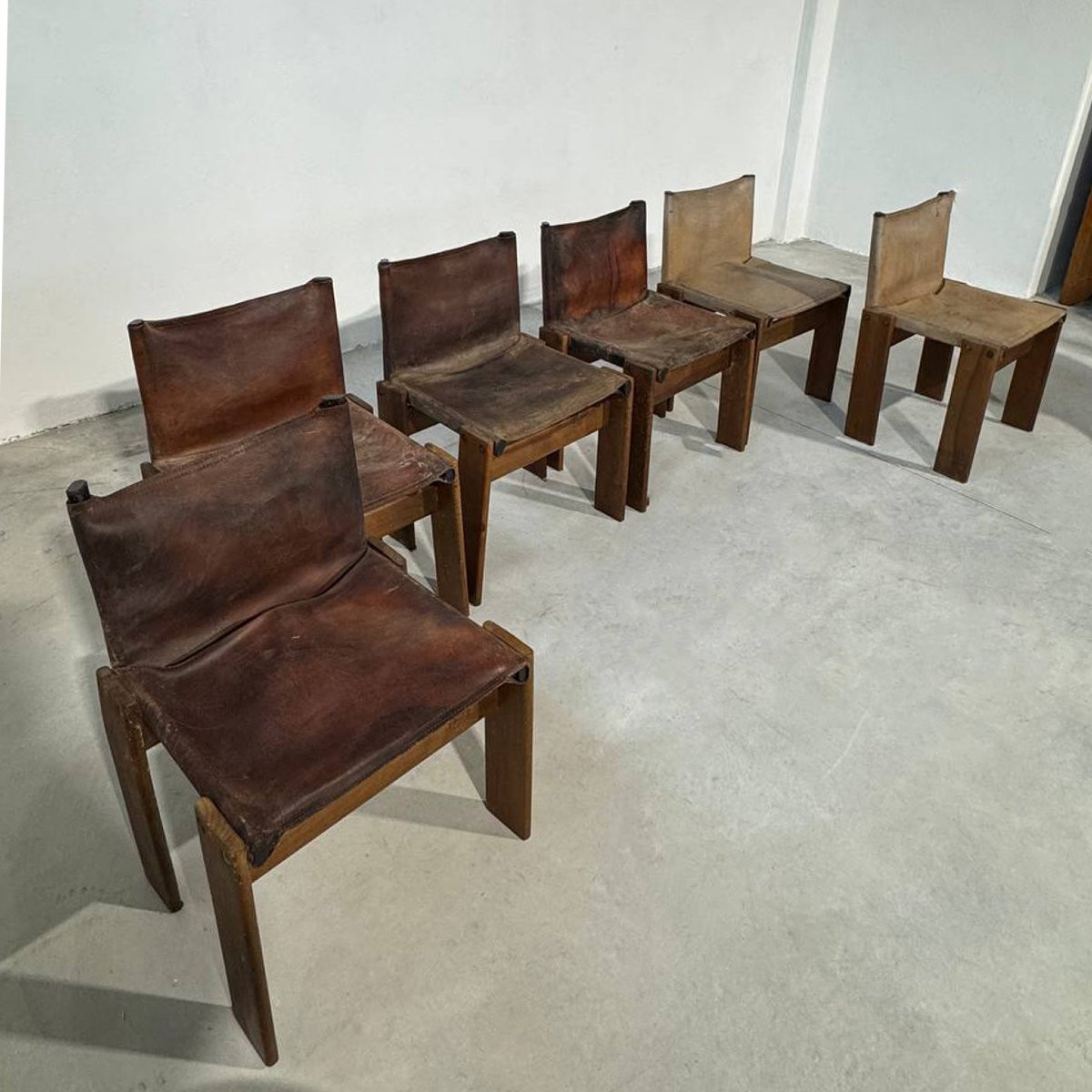 Group Of Six Scarpa Monk Design Chairs-photo-1
