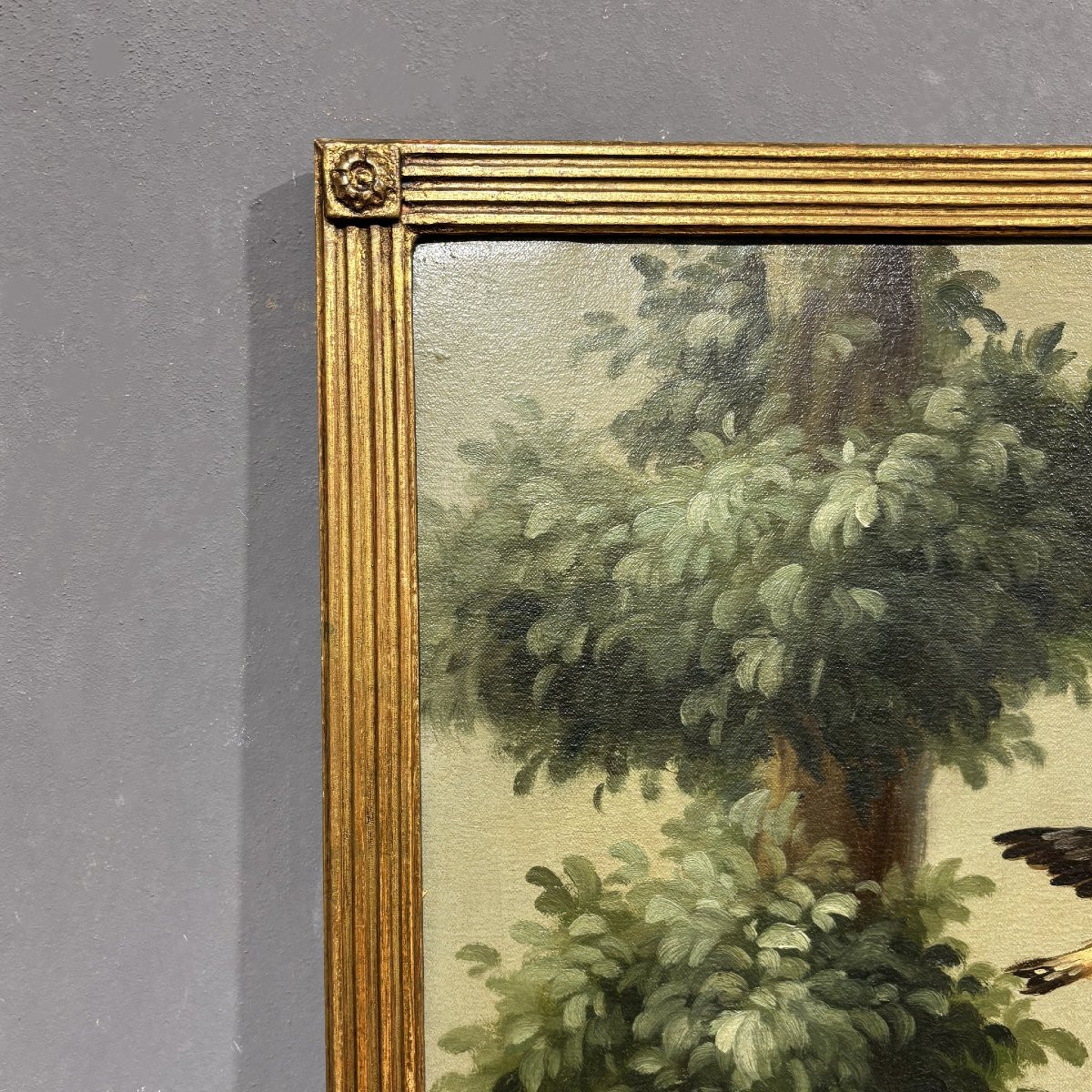 Peinture naturaliste ancienne du XIXe siècle-photo-8