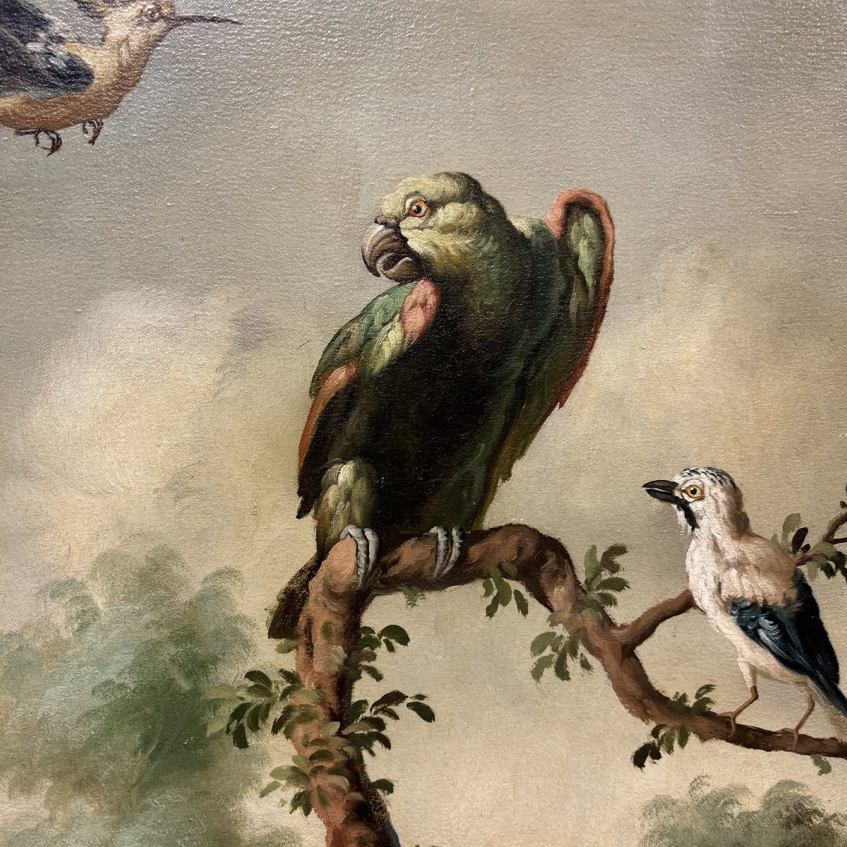 Peinture naturaliste ancienne du XIXe siècle-photo-1