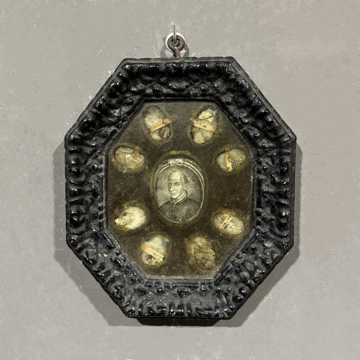 Octagonal Reliquary With Relics And Saint Francis Borgia, 17th–18th Century