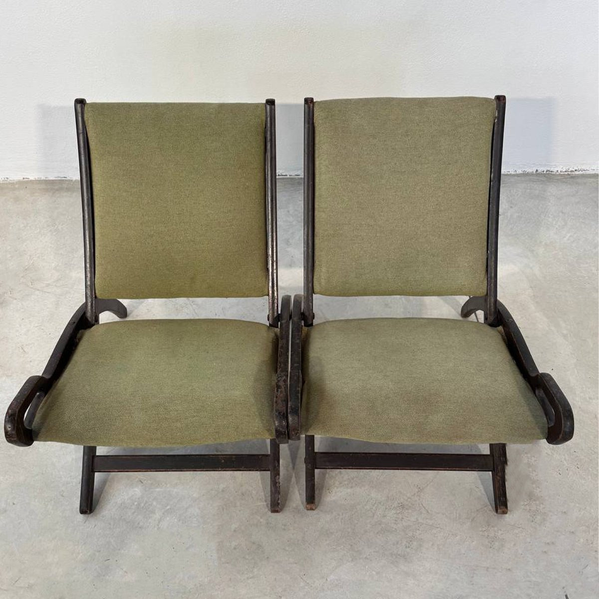 Gio Ponti – Paire de fauteuils pliants Ninfea pour Fratelli Reguitti, années 1950-photo-5